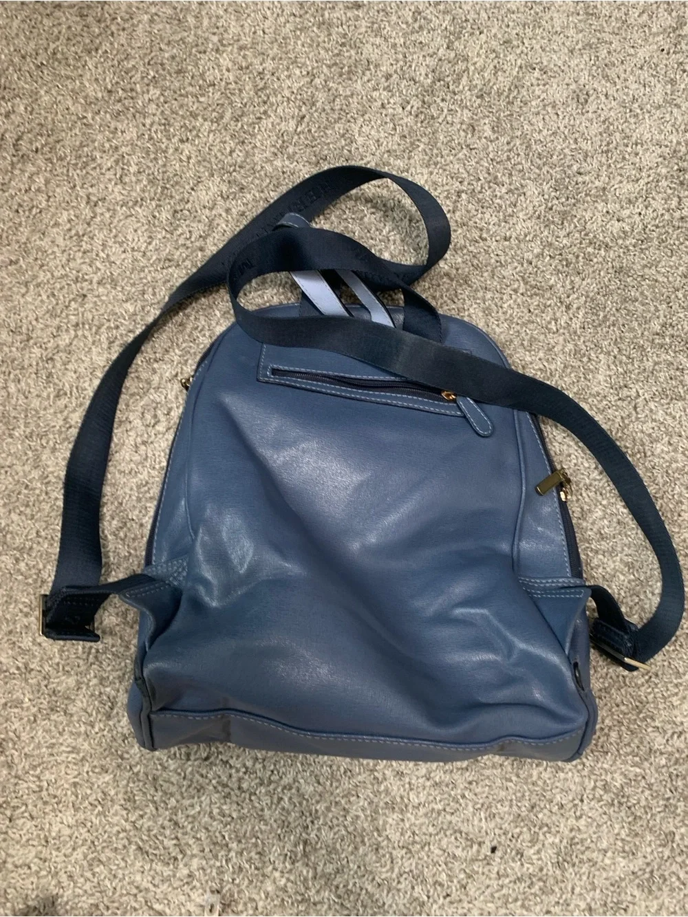 Mario Hernandez Butterfly Genuine Leather Blue Backpack